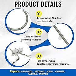 WB44T10018 Range Oven Bake Element Compatible with