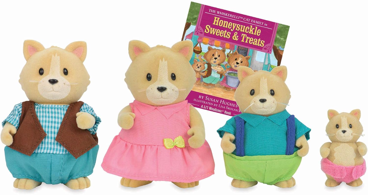 Li’l Woodzeez - Animal Figurines - Toy Cat - Collectible Figurines - Figurine Playset for Kids - 3+ Years- The Whiskerelli Cats - Image 5