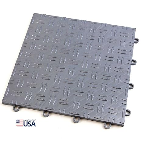 Diamond Graphite Incstores 12in X12in Grid Loc Garage Flooring