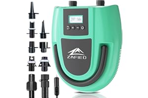 Electric Paddle Board Pump Portable, 20PSI High Pressure SUP Air Pump with Intelligent Dual Stage Inflation, Deflation & Auto