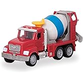 Driven by Battat – 7-Inch Cement Truck Toy with Lights & Sounds, Movable Parts, Construction Vehicle for Boys & Girls, Durabl