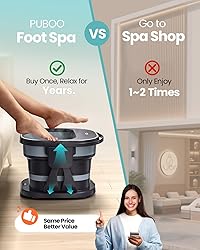 PUBOO Collapsible Foot Spa with Heat and Remote