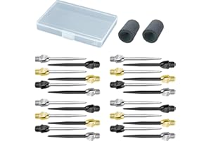 CDIYTOOL 24 Pcs Dart Steel tip Converter Points 2BA Replacement Tips,Soft Dart Point Conversion Steel Transformation Dart Accessories for Metal Needel Tips Darts