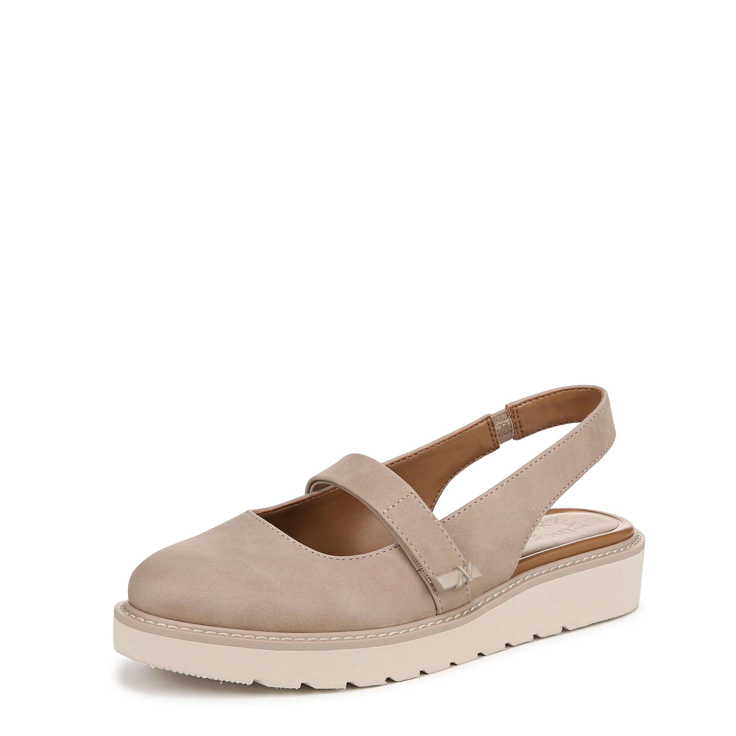 Naturalizer Womens Edison Mary Jane Flat Warm Taupe Tan 11 M