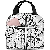 Jesus Cross Insulated Lunch Box Reusable Lunch Bag, Cooler Lunch Tote Bag for Women Men Picnic Office Work