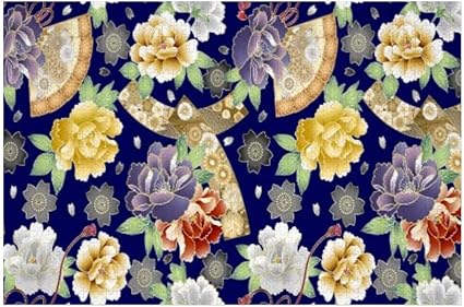 Traasd11an Jigsaw Puzzle 1000 Piece- Mint Blue Gold Flowers Beautiful Japanese Pattern，Wall Art ...