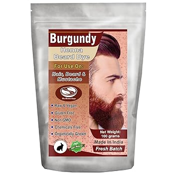 Buy 1 Pack Burgundy 1 Pack Of Burgundy Henna Beard Dye For Men