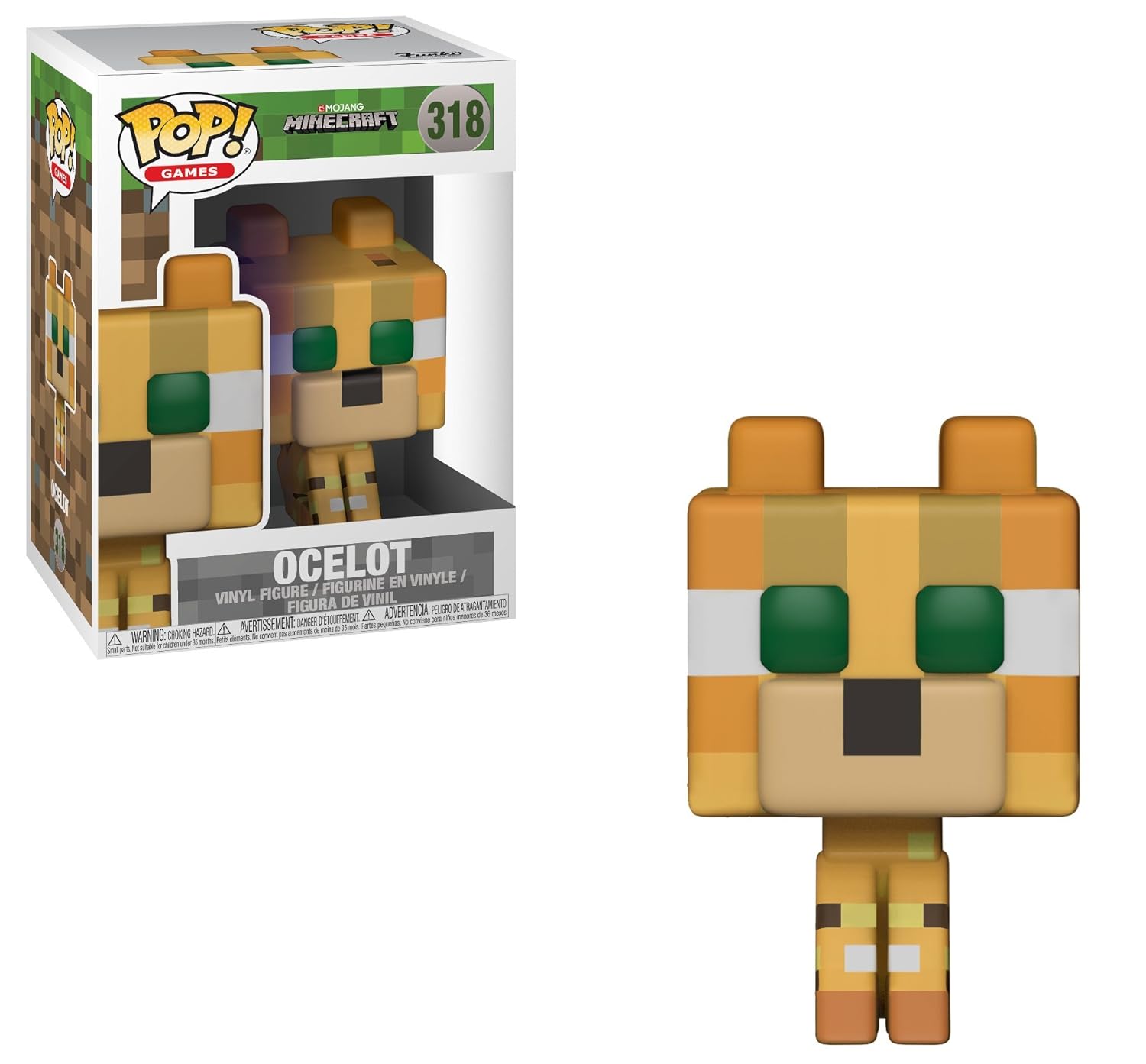 Games Minecraft Bundled With Pop Box Protector Case Ocelot Vinyl Figure Funko 8 Bit Pop Action Figures Statues Toys Games