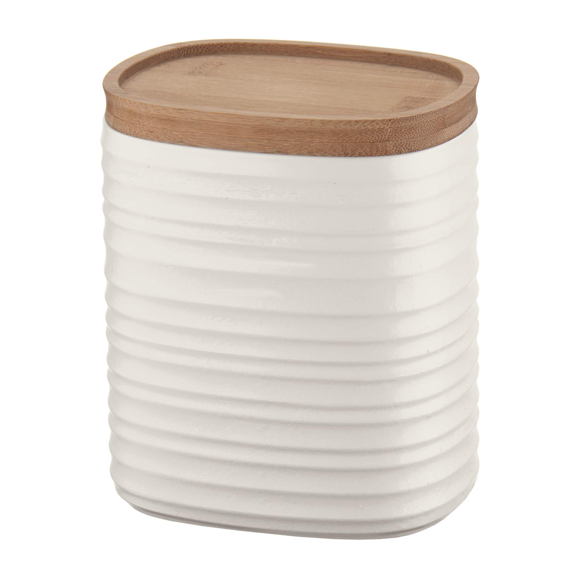 Guzzini Jar, Post consumed recycled polyester ereastic, bamboo, Milk White, One Size