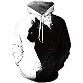 OWMMIZ Men Women Unisex Hoodies Novelty 3D Print Graphic Hooded Pullover Sweatshirt with Pocket