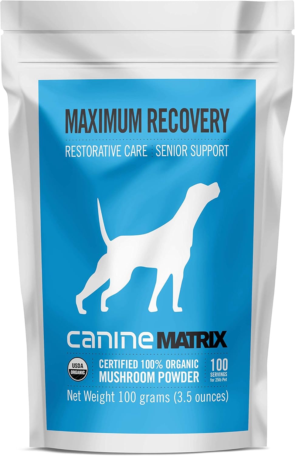 Canine Matrix Organic Mushroom Supplement for Dogs, Maximum Recovery, 100 Gm Amazon.ca Pet