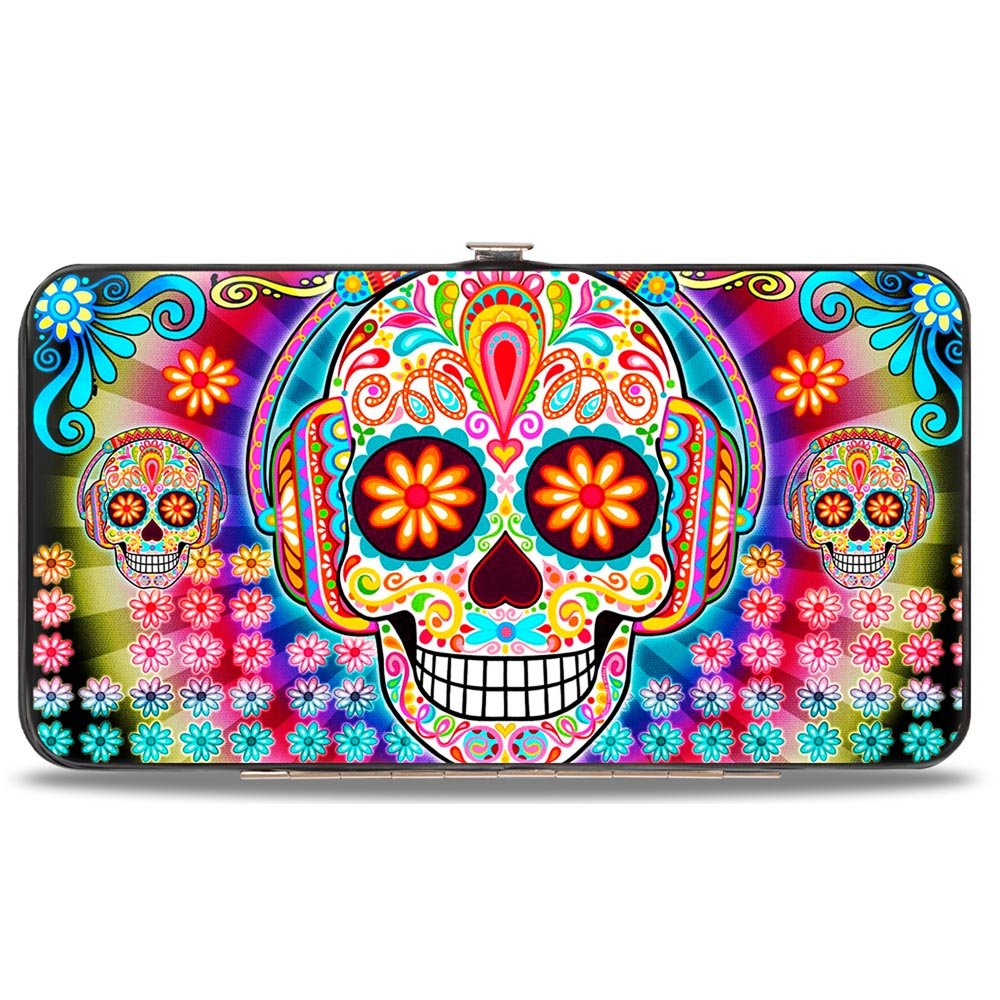 Buckle-Down Women's Thaneeya Sugar Skulls Hinged Wallet, One Size