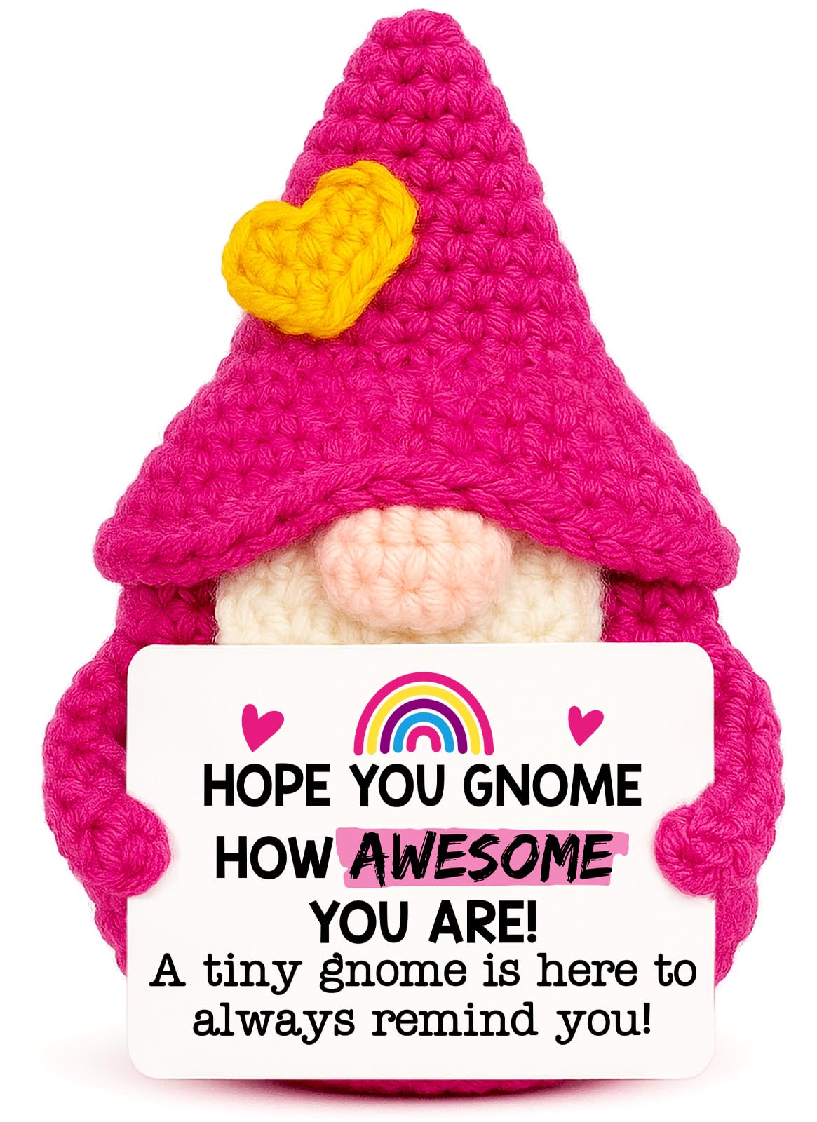 XgiftCreat Easter Basket Stuffers for Teens - Funny Easter Basket Essentials Crochet Gnome Gifts Birthday Graduation Inspirational Emotional for Women Kids Girls Employee Coworker Friend Her College