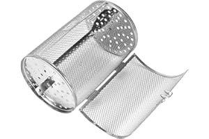 Oven Basket, BBQ Grill Basket, Stainless Steel Rotisserie Basket 360 Degree Rotatable Oven Cage for Baking Nuts Coffee Beans 