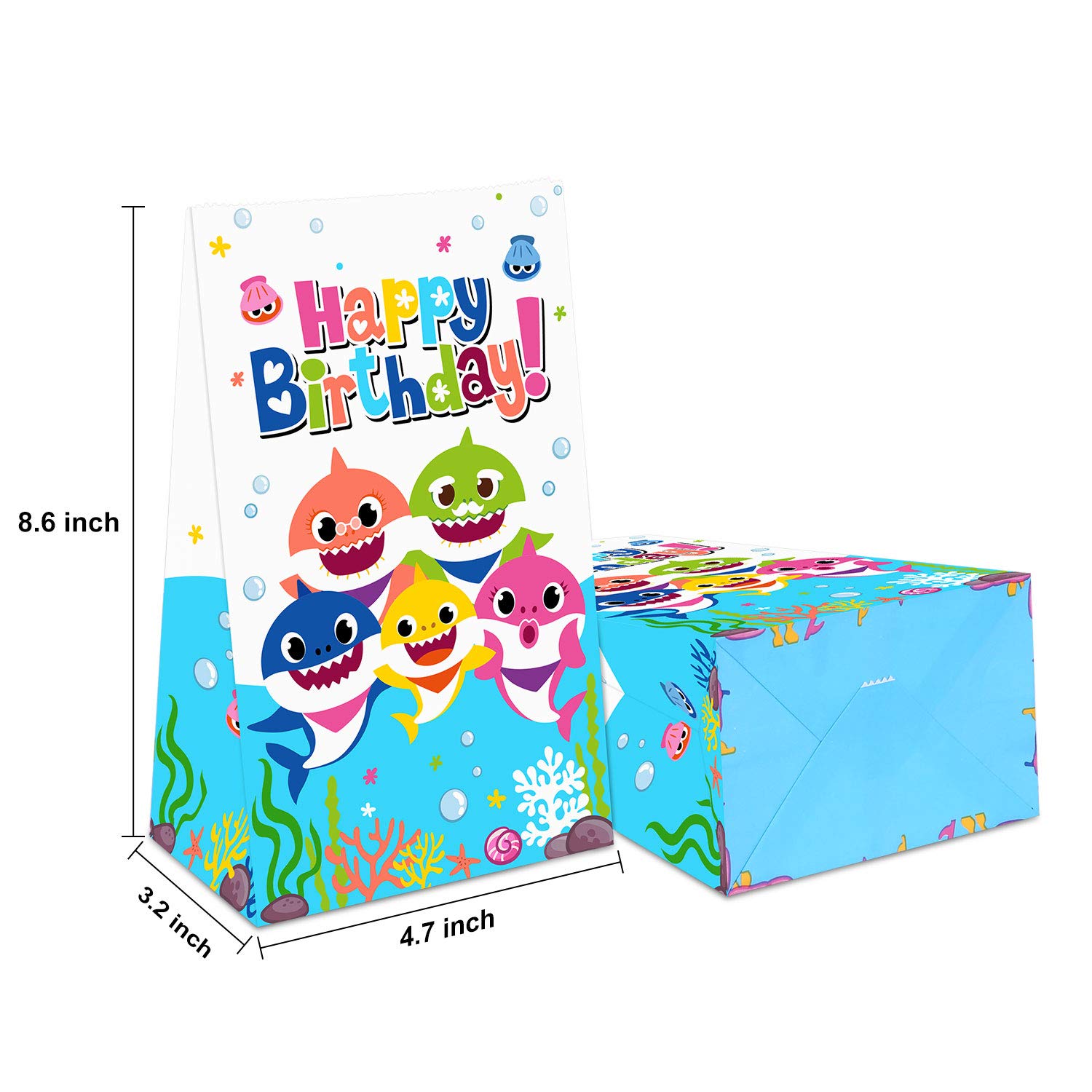 Yamatch 24 Pack Baby Little Shark Party BagsShark Baby