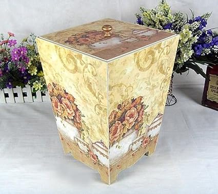 Amazon Com Wooden Trash Cans Creative Living Room Bedroom