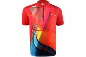 SAVALINO Bowling Jersey - Sublimation Shirts for Men, Quick Dry, S-6XL, Blue
