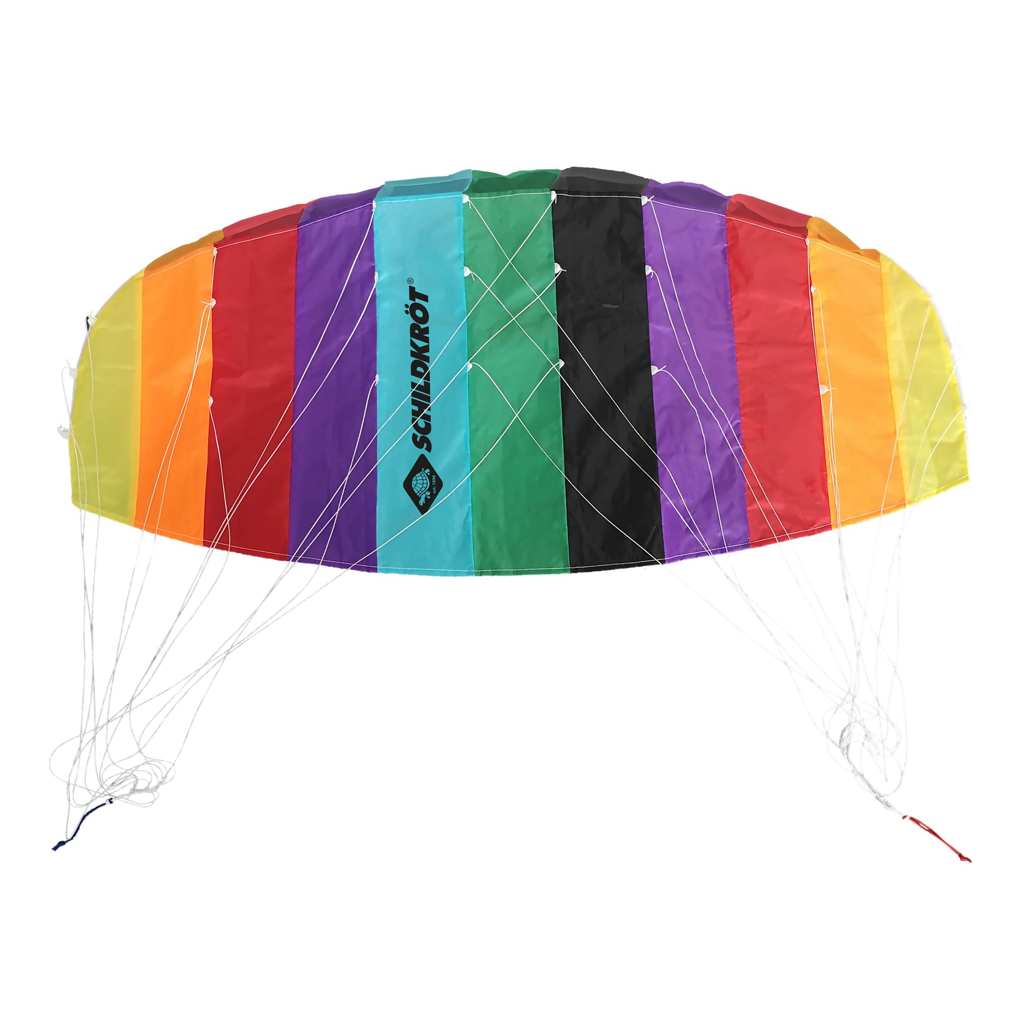 Schildkröt Dual Sport Kite 1.3, Two-Line Steering Foil, 8 Years, 55x125cm, Incl. 25 kp Polyester Cords, 2x25m on Winder, 3-6 Beaufort Scale, 970450, Multi-Coloured, 125x25 cm
