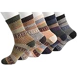 ZZIYEETTM 5 Pairs Winter Socks Warm Thick Rabbit Wool Socks Casual Dress Sport Socks for Men