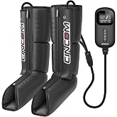 CINCOM Air Compression Boots for Circulation, Leg and Foot Massager Boots | Sequential Leg Recovery System with 3 Modes 3 Levels Intensities for Athletes, Leg Compression Zipper Design for Easier Wear