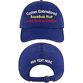 Custom Hat with Embroidery - Personalized Caps & Beanies for Adults & Kids - Add Text or Logo - Front & Back Custom Stitching