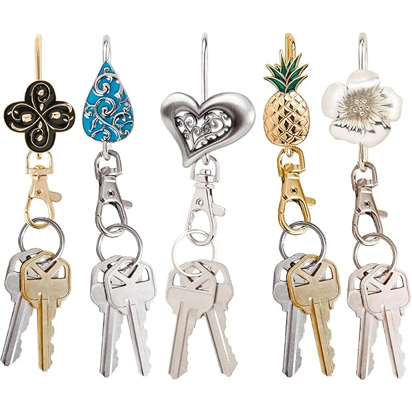 Finders Key Purse - Women's Bag Charm Key Finder, 5-Piece