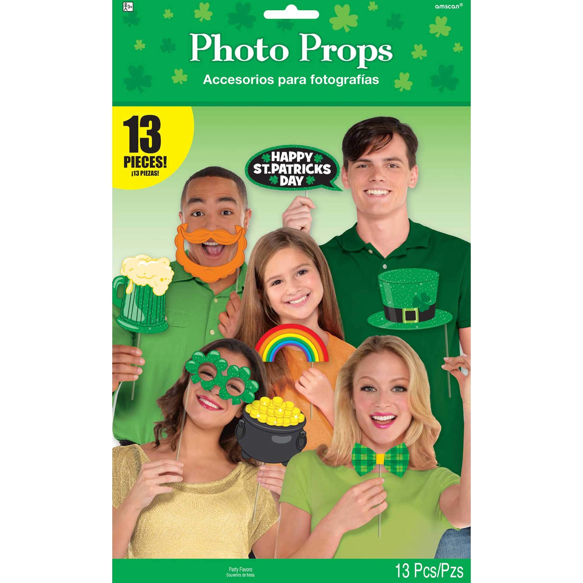 St.Patrick's Day Photo Booth Props Party Accessory - 13 Pcs.