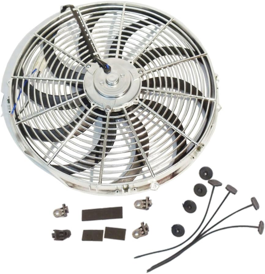 Chrome 16" Heavy Duty Reversable Electric Cooling Fan