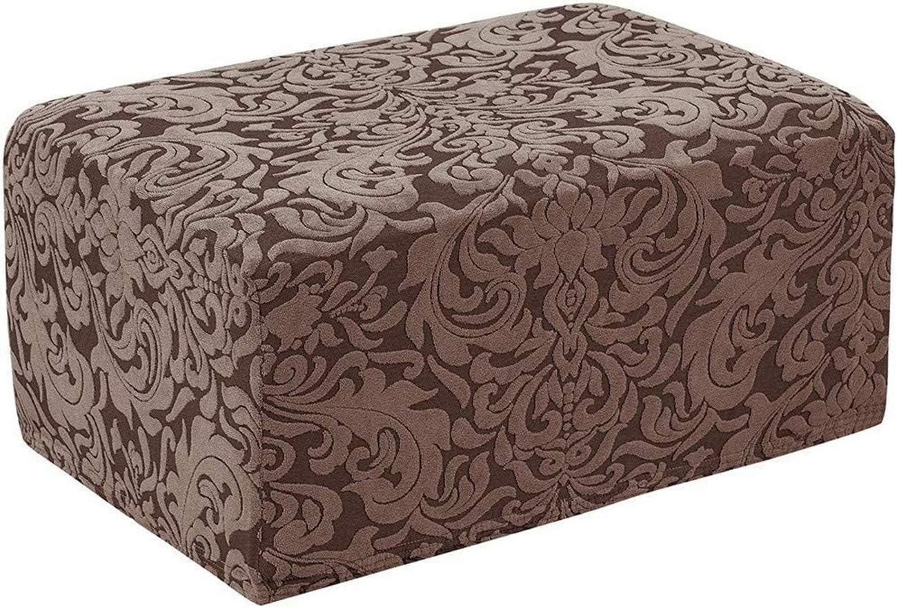 GAOFQ Jacquard Damasco Estiramiento Almacenamiento otomano Funda