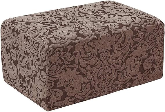 GAOFQ Jacquard Damasco Estiramiento Almacenamiento otomano Funda