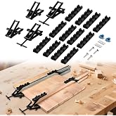 GADFISH Panel Clamps Woodworking, Panel Clamp, 2 Pack of 4 Way Pressure Clamps, Compatible with Two Mounting Methods, Suitable for Bonding Tabletops, Shelves, and Laminate Surfaces(2pc)
