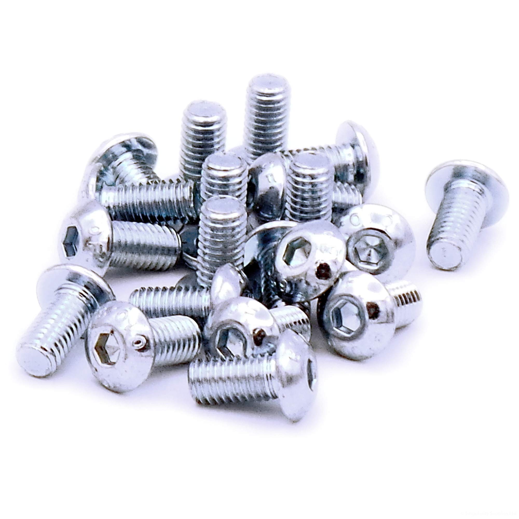 M5 (5mm x 10mm) Hex Socket Button Machine Screw (Bolt) - Steel (Pack of 20) — image 1