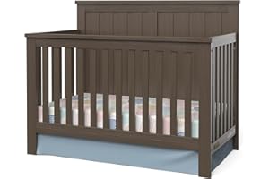 Child Craft Calder 4-in-1 Convertible Crib, Baby Crib Converts to Day Bed, Toddler Bed and Full Size Bed, 3 Adjustable Mattress Positions, Non-Toxic, Baby Safe Finish (Brushed Truffle)