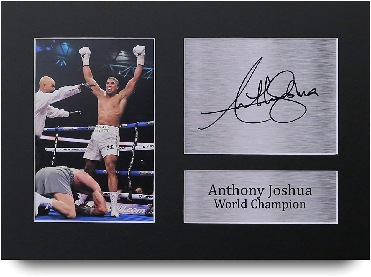 HWC Trading Anthony Joshua Signed A4 Printed Autograph Boxing Print Photo Picture Display, (Unframed) Anthony Joshua, 30L x 21W cm