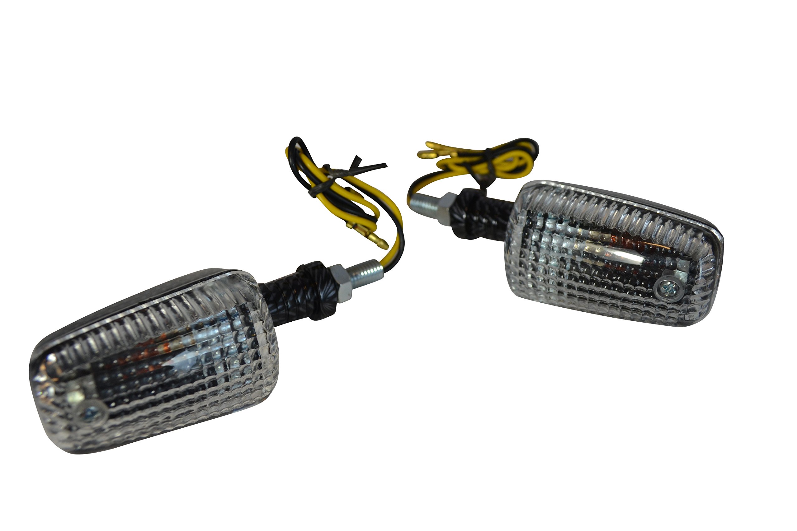 Alchemy Parts Motorbike Trike Indicators Turn Signals Carbon Look (1 Pair) with 10W Bulbs for Street Bikes