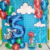 Jonami Balloon 6th Birthday Blue XXL 40” Foil Balloon Flys with Helium view 6