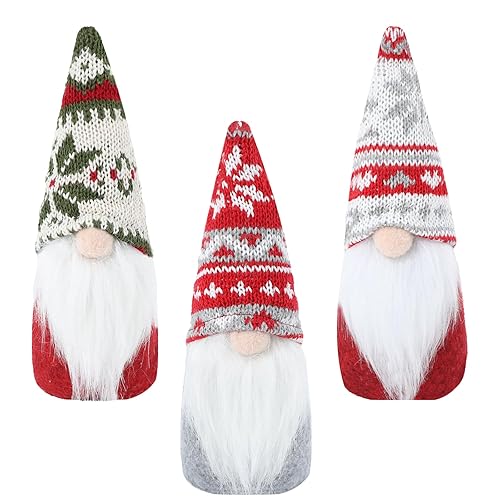 JOZEA Christmas Gnome Swedish Decoration, Xmas Decorations Gonks Santa Ornament Tomte Faceless Elf Handmade Home Holiday Indoor Decor (3)