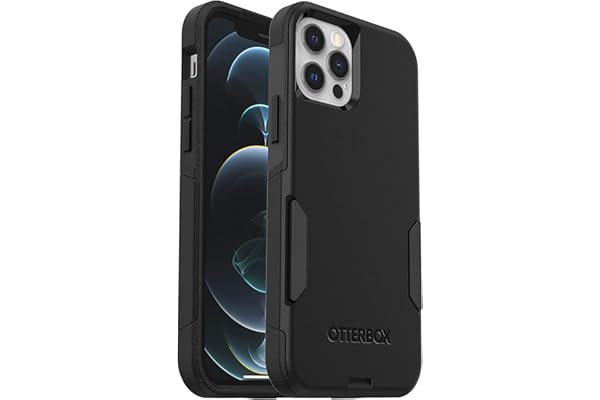 OtterBox iPhone 12 & iPhone 12 Pro Commuter Series Case - BLACK, slim & tough, pocket-friendly, with port protection