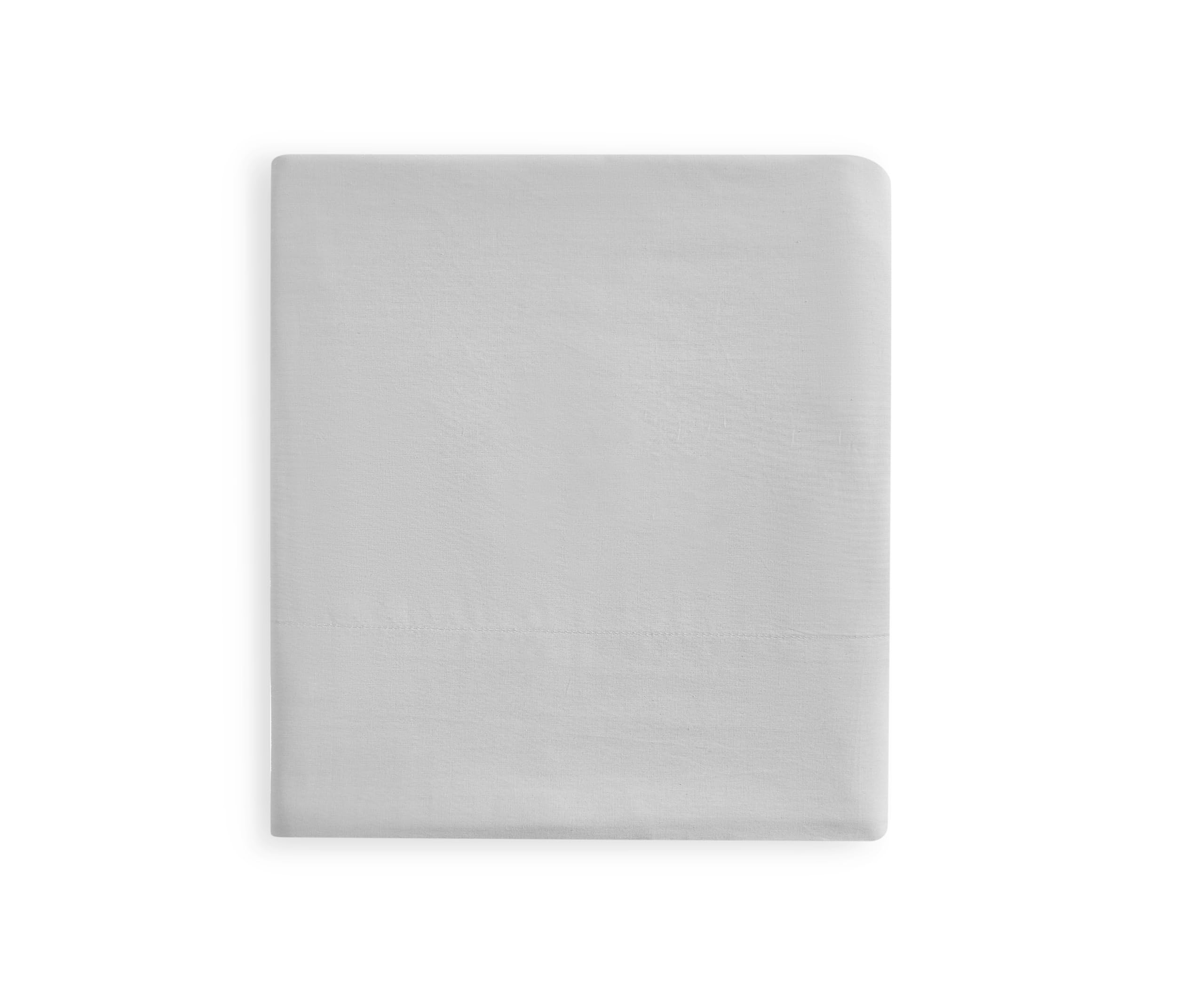 Photo 1 of Twin Size Fitted Sheet- Light Gray, 100% Cotton Percale- Crisp & Cool, Brushed for Softness, Deep Pocket (Fits up to 17”) - Breathable, Durable, Easy Care, Bottom Sheet Only by Linen Closet