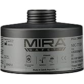 MIRA SAFETY M Gas Mask Filter - Certified CBRN Filter for Full Face Respirator Mask, 40 mm NATO Gas Mask Filter, Longest 20 Year Shelf Life, Vacuum Sealed NBC Filters, Compatible with Mira Gas Mask