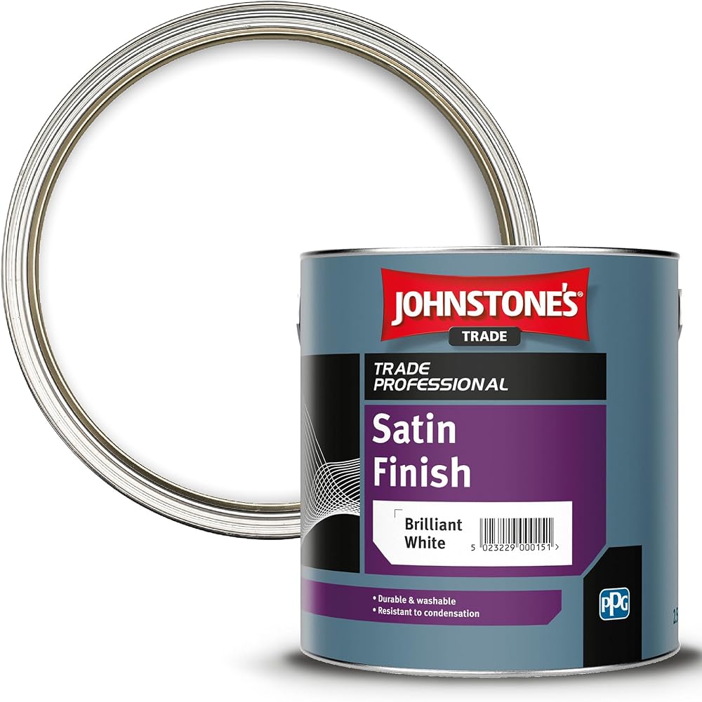 Johnstone's Trade Satin Finish 2.5L Brilliant White Interior Wood Metal