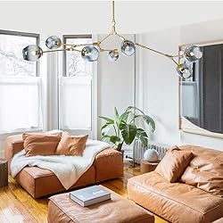 Modern Molecular Chandelier, E26 Nordic Bubble Ball