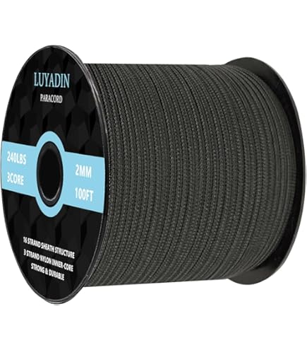 PARACORD PLANET Cuerda Elástica De Nailon Elástico De 3/8 Pulgadas Para Manualidades, Longitud De 10, 25, 50 Y 100 Pies, Fabricada En Estados Unidos