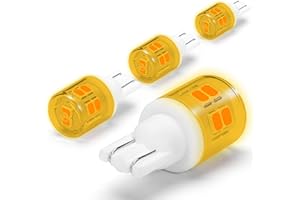 Ziomitus T10 194 921 912 LED Bulb Amber Yellow, Side Marker Lights T10 168 LED Bulbs for License Plate Light Dome Map Door Courtesy Interior License Plate Dashboard Car Lights,4Pack