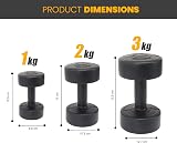 FK Sports Dumbbells Set with Stand Rack 12Kg 1/2/3 Kg Weights view 4