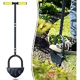 Colwelt Saw-Tooth Edger Lawn Tool, Half Moon Lawn Edger with T-Grip, Sidewalk Grass Long Handled Step Edger, 38-Inch