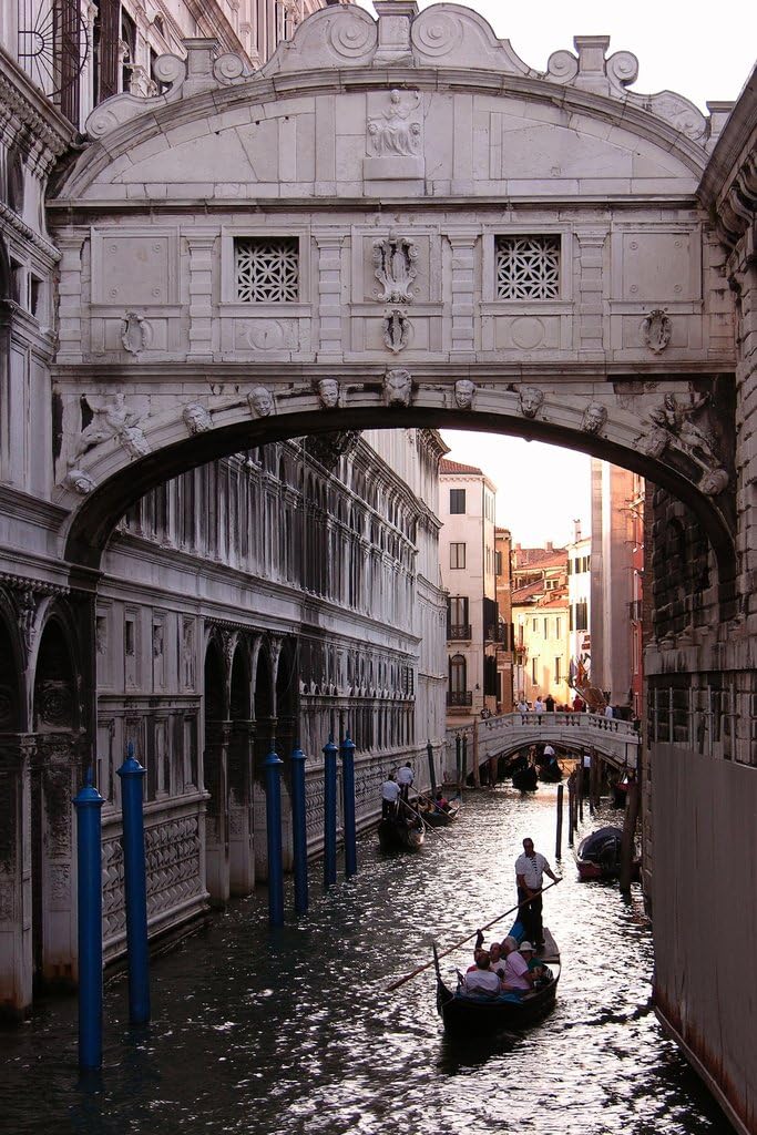 Gondola Under Bridge of Sighs Venice Italy Photo Photograph Cool Wall Decor Art Print Poster 12x18