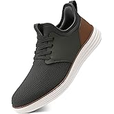VILOCY Mens Slip On Casual Dress Shoes Hands Free Fashion Sneakers Mesh Tennis Walking Work Shoes Comfortable Breathable Lightweight Non Slip