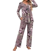 TAOHUADAO Womens Pajama Set 2 Piece Pj Set Fall Sleepwear with Pocekets