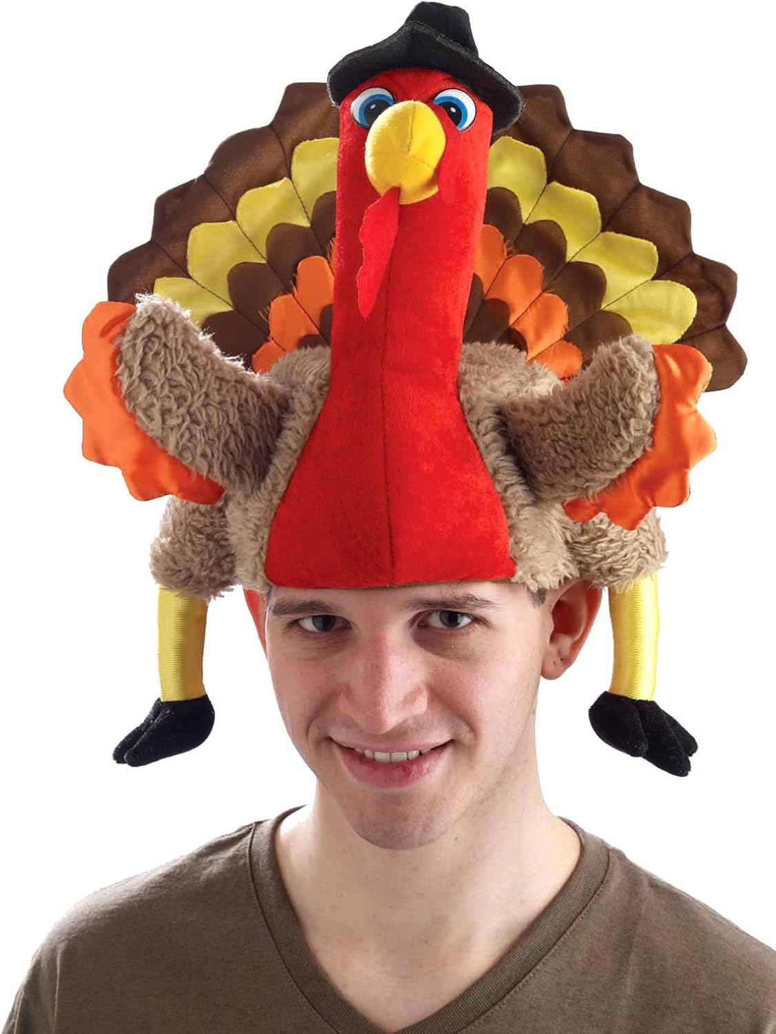 Forum Novelties Men's Novelty Turkey Hat, Multi, One Size: Clothing
